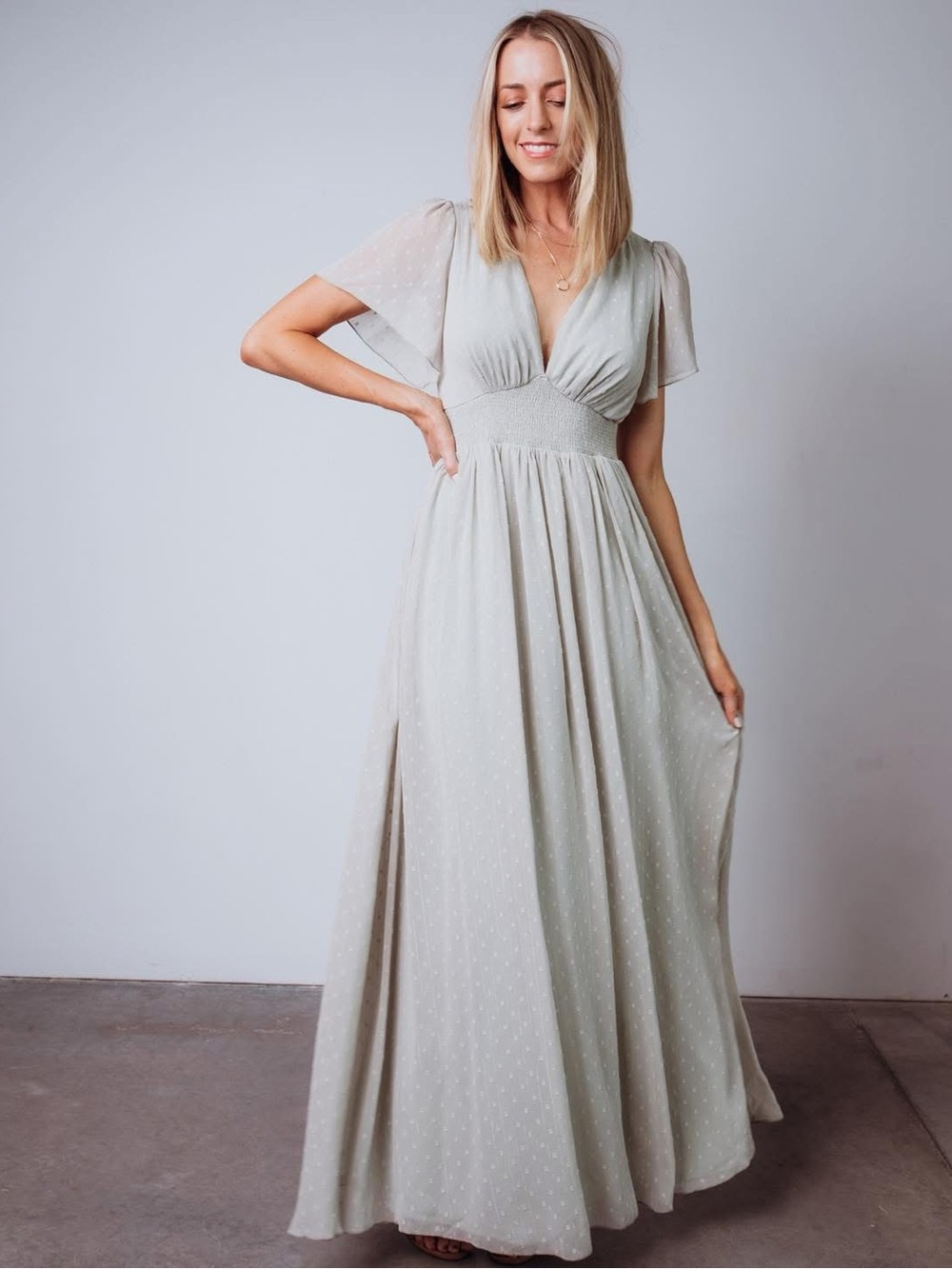 Baltic Born Wesley Swiss Dot Maxi Dress